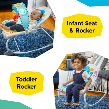 Ocean Explorers Kick to It Opus Musical Infant to Toddler Rocker, Ages 0+ Months