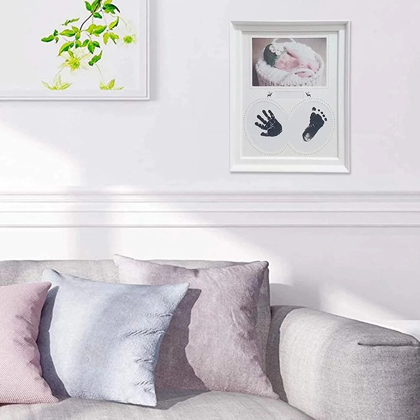 Baby Hand and Footprint Kit, New Born Baby Girls Gift, Registry for Baby, Gender Reveal Gifts, Baby Footprint Kit, Gifts for New Mom, Newborn Gifts, Baby Keepsake, White, 11X9.1X0.6 Inch