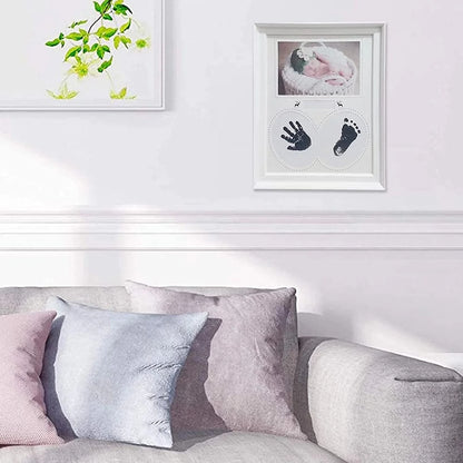 Baby Hand and Footprint Kit, New Born Baby Girls Gift, Registry for Baby, Gender Reveal Gifts, Baby Footprint Kit, Gifts for New Mom, Newborn Gifts, Baby Keepsake, White, 11X9.1X0.6 Inch