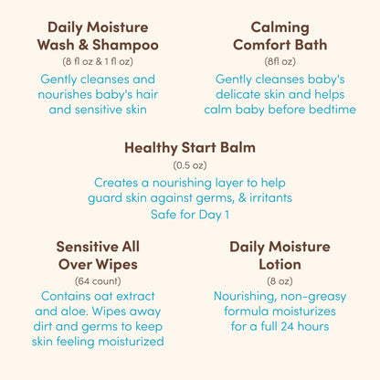 Baby Welcome Little One Gift Set, Nourishing Oat, 5 Items