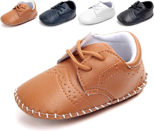Baby Girls Boys Shoes Newborn Oxford Loafers Adorable Infant Toddler Crib Shoes Prewalker PU Sneakers