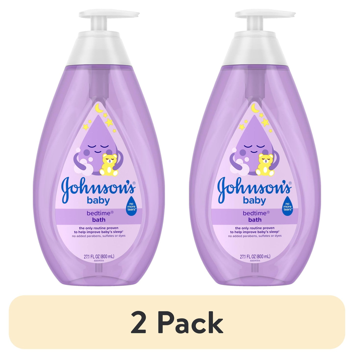 (2 Pack)  Tear-Free Bedtime Baby Bath, Soothing Aromas, 27.1 Fl. Oz
