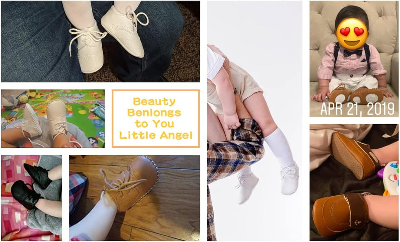 Baby Girls Boys Shoes Newborn Oxford Loafers Adorable Infant Toddler Crib Shoes Prewalker PU Sneakers