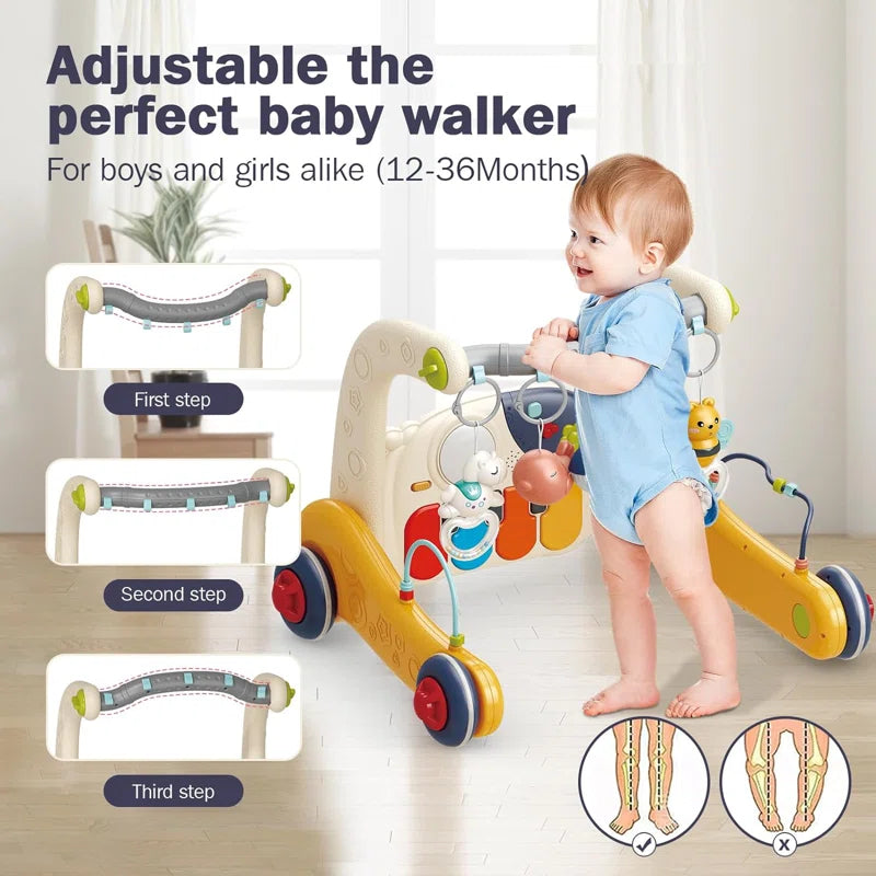 35.4'' L Baby Gym with 5 Hanging Toys Baby Play Mat Boy & Girl Gifts for Newborn 0-12 Months