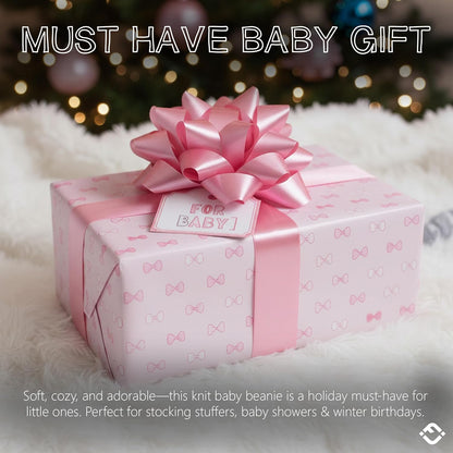 Baby Winter Hat – Cute Newborn Hats, Cozy Warm Infant Beanie, Soft Knit Stocking Stuffer for Babies 0–12 Months