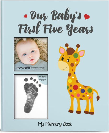 Keepsake Memory Book for Baby Boy or Girl Timeless First 5 Year Baby Book a Milestone Baby Book from Birth to Age 5 Gender Neutral Journal Scrapbook Photo Album Stickers Baby Ink Pad
