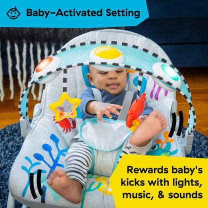 Ocean Explorers Kick to It Opus Musical Infant to Toddler Rocker, Ages 0+ Months