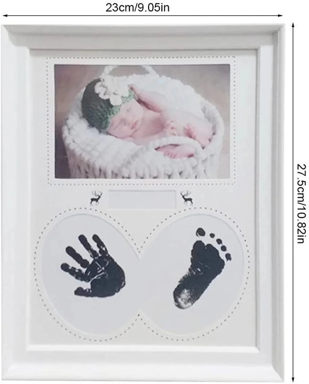 Baby Hand and Footprint Kit, New Born Baby Girls Gift, Registry for Baby, Gender Reveal Gifts, Baby Footprint Kit, Gifts for New Mom, Newborn Gifts, Baby Keepsake, White, 11X9.1X0.6 Inch