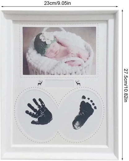 Baby Hand and Footprint Kit, New Born Baby Girls Gift, Registry for Baby, Gender Reveal Gifts, Baby Footprint Kit, Gifts for New Mom, Newborn Gifts, Baby Keepsake, White, 11X9.1X0.6 Inch