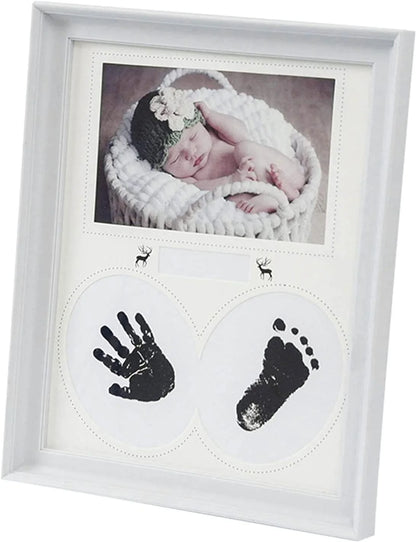 Baby Hand and Footprint Kit, New Born Baby Girls Gift, Registry for Baby, Gender Reveal Gifts, Baby Footprint Kit, Gifts for New Mom, Newborn Gifts, Baby Keepsake, White, 11X9.1X0.6 Inch