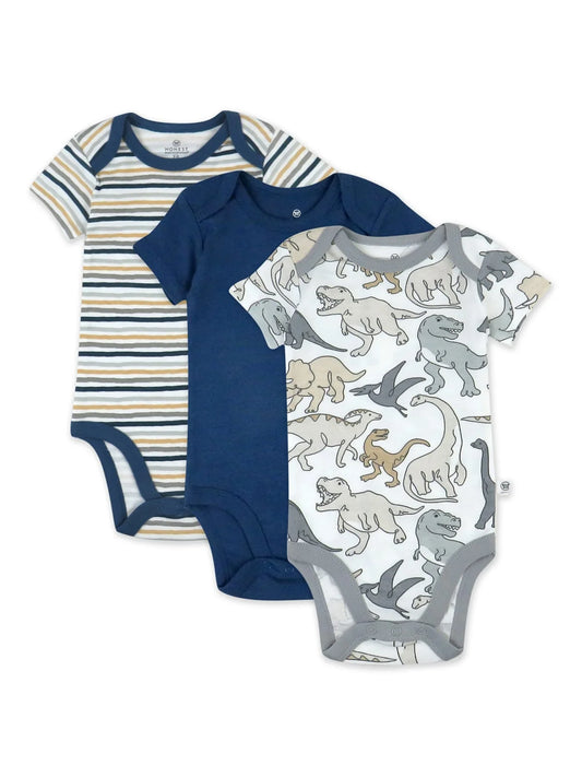 Organic Cotton Boy/Girl Short Sleeve Bodysuit Set, Newborn to 24M